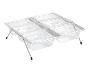 Plastic Storage Rack Food Container Organizer Stackable Eco Friendly Moisture Proof Non Toxic for Meal Prep Pantry Presents