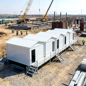 Plug and Play Portable Site Office Prefab Cabin Modular Building Easy Transport Fast Installation