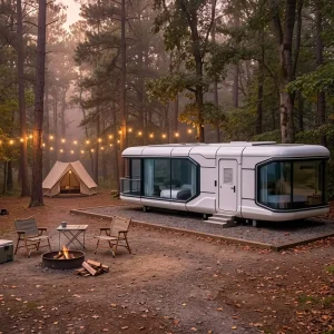 Pod House Apple Cabin 40ft Capsule Premium Grade Moveable Office Pod Modern Space Capsule House Space Home Featured Resort Hotel