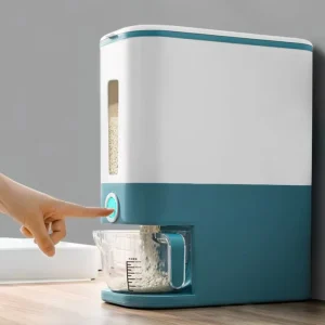 Portable 12KG Large Capacity BPA Free Food Grade Leak Proof Waterproof Rice Dispenser Sealed Square Eco Friendly Modern Storage