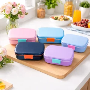 Portable 304 Stainless Steel Leak Proof Heatable Microwave Safe 800ml Metal Box Lunch Box Food Container for Storage