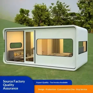 Portable Capsule Prefab Mobile Modular Containers Prefabricated House Kit Tiny Home for Outdoor Relax