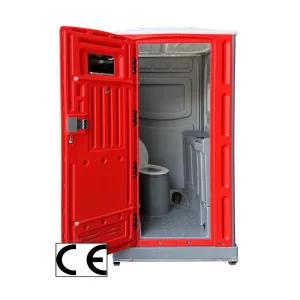 Portable Chemical Toilet Container for Adults Eco Friendly HDPE Material Modern Design Red Color Mobile Outdoor Use