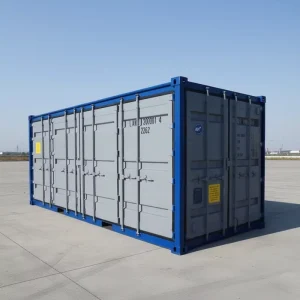 Portable Corten Steel Storage Units Prefabricated Garages Side Open Container