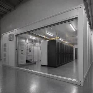 Portable Data Center Pod House Modular Storage Pod Prefabricated Building with Insulated Sandwich Panel System