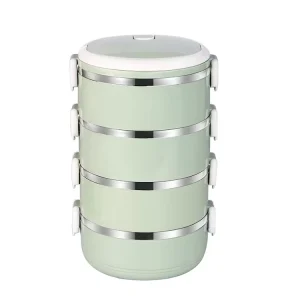 Portable Divided Food Container Secure Lock Lunch Box for Kids and Adults
