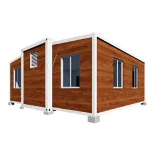 Portable Double Wing Expandable House Folding Prefabricated Modular Home 20ft Living Cabin Mobile Office Hotel Use