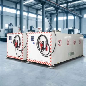 Portable Electric Mobile Mini Gasoline Carbon Steel Fuel Tank Pump Equipment with Skid and Pump