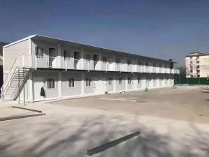 Portable Flat Pack Container House Foldable Steel Modular Design for Office Hotel Use Sandwich Panel Kitchen Included