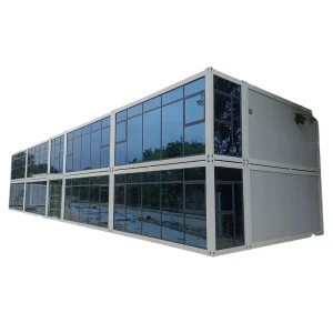 Portable Flat roofed Folding Container House Foldable Prefabricated Homes Mobile Mini Modular Office Fold Out