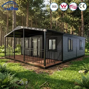 Portable Homes 2 Bedroom Modular Container House Double Wing Expandable Container House with Roof