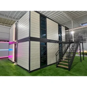 Portable Living Modular 2 Story 2/3 Bedroom Prefabric Construction Building 20ft 40ft Expandable Folding House