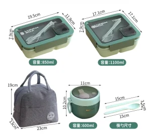 Portable Lunch Box for Students and Office Workers Microwave Safe
