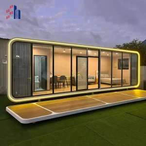 Portable Luxury Office Modular Prefabricated Container House Prefab Packing Apple Cabin Tiny Homes