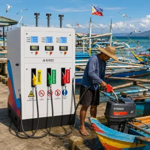 Portable Mini Gas Station 3000L 6000L Container Diesel Gasoline Dispenser Pump with Built in Tank 750W for Philippines