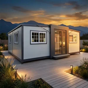Portable Mobile Home with Folding Steel Frame Flat Pack Container House for Site Office