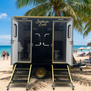 Portable Mobile Tiny House Trailer with Kitchen and Bathroom Sandwich Panel Outdoor Toilet Trailer