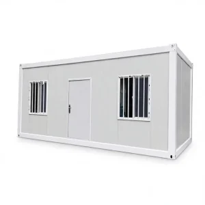 Portable Modular Container Office Steel Sandwich Panel Prefab House with Door and Window for Worksite Use