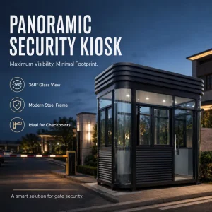 Portable Movable Box Guard House Prefabricated Stainless Steel Security Booth for Business Hospital