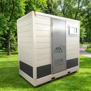 Portable Public Toilet Industrial Design with Steel Sandwich Panel Outdoor Modular Mobile Toilets for Office House