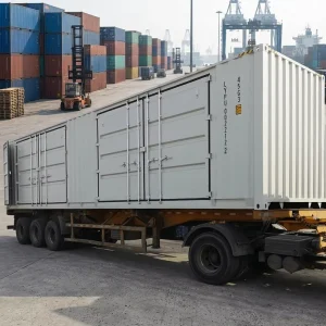 Portable Self Storage Shipping Container Double Roller Shutter & End Doors Container Set