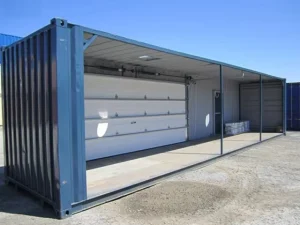 Portable Shipping Container Storage Shed Heavy Duty Weatherproof Steel Cabin Secure Storage for Furniture Tools Small Equipment