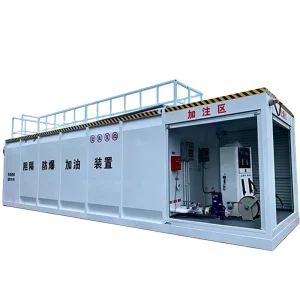 Portable Skid Mounted Fuel Station Fireproof Environmental Protection for Construction Site