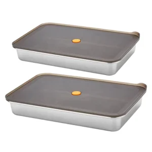 Portable Stainless Steel Lunch Box with Airtight Lid Reusable Microwavable Single Tier Food Storage Container