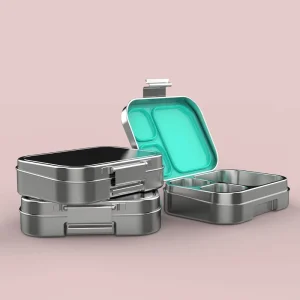 Portable Stainless Steel Vacuum-Insulated Thermal Lunch Box with Compartments for Travel