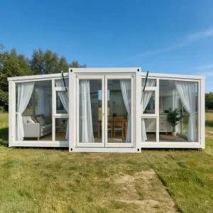 Portable Tiny Container House with Glass Wall