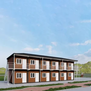 Portable Two Story 20ft Prefab Flat Pack Container House Prefabricated Workshop Mall Hospital Construction Camp Office Home