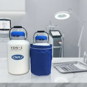 Portable YDS Series 2Liter 35mm Caliber Liquid Nitrogen Container LN2 Tank N2 Dewar AI Insemination Sperm Bio Storage Bottle