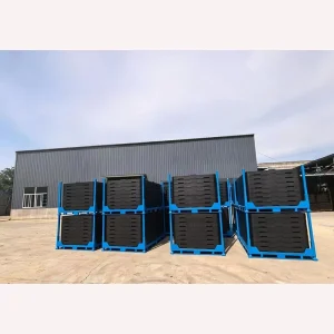 Powder Coated Stackable Steel Stillage for Auto Parts Storage Heavy Duty Car Components Transport Metal Pallet Rack