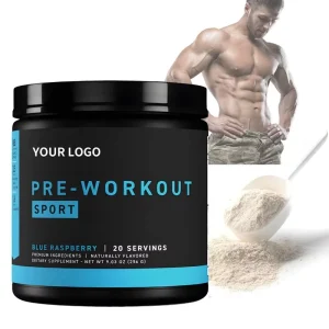 Pre-Workout Powder Blue Raspberry Energy Focus Pump Unisex 20 Servings 256g