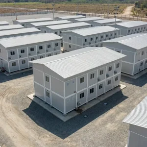 Prefab 2 Story Detachable Modular Container House Weatherproof for Oil Camp Worker Housing