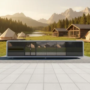 Prefab Apple Capsule Hotel Room for Scenic Spot and Resort EPS Insulated Movable Container House with Full Furniture