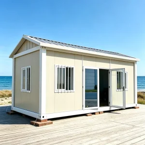 Prefab Container Cabin Fireproof Sandwich Panel Portable Unit Custom Backyard Hobby Workshop Garden Relaxation House