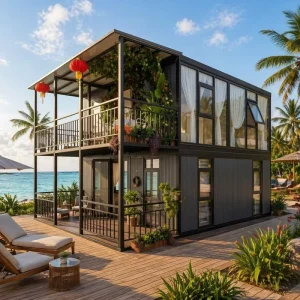 Prefab Container House 40ft 4 Bedroom Modern Design 2 Storey Container House