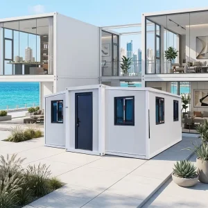 Prefab Container House Contemporary Family Residence Outdoor Living Bathroom Kitchen Complete Integrated System