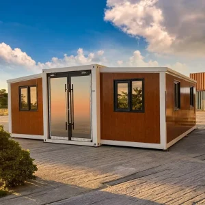 Prefab Container House Folding Home Steel Structure Building Weather Resistant Customizable Layout Family Accommodation