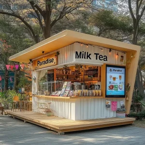 Prefab Container House for Coffee Shop Food Kiosk for Mall Kitchen Bedroom Use Modified Shipping Container