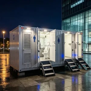 Prefab Container Portable Mobile Toilet Modular Camp Restroom Washroom Outdoor Public Portable Chemical Toilet for Campsite