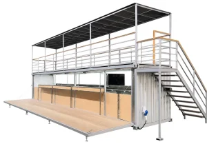Prefab Container Restaurant with Interior Decoration Air Conditioning and Sound System for High End Catering Services