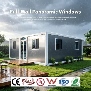 Prefab High Quality Modern Design Breathable Steel Door Aluminum Alloy Sliding Windows and Screens Expandable Detachable House