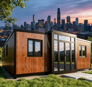 Prefab House 3 Bedroom Modern Luxury Easy Assembly Windproof Seismic Expandable Container House