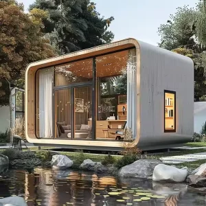 Prefab House Pod Prefabricated Steel Capsule Hotel Room with Sleeping Apple Pod Cabin Bedroom for Villas