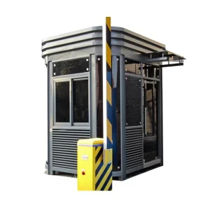 Prefab Luxury Light Steel Security Booth Weatherproof Guard House Sentry Box Modular Guard Shack for Hospital Entrance Gate