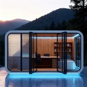 Prefab Luxury Mobile Apple Cabin House 20Ft 40Ft Mini Apple Cabin for Hotels Villas or Personal Use With Bath