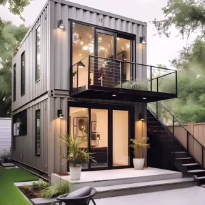 Prefab Mobile 2 Story 3 Bedrooms 40ft Container House Movable Shipping Villas Flat Pack Shop Restaurant Home Modular Kitchen