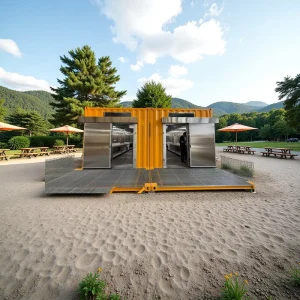 Prefab Mobile Container Outdoor Kitchen Custom Camping Kitchen For Parks Campgrounds & Construction Sites